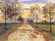 Ferdinand Hodler Autumn Evening painting